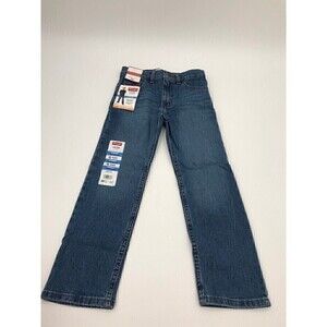 Wrangler Adjustable Waist Medium Wash Straight Denim Jeans Boy’s size 7REG